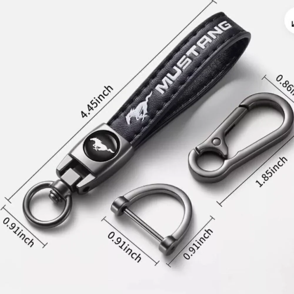 GENUINE LEATHER CAR FOB KEYS RING